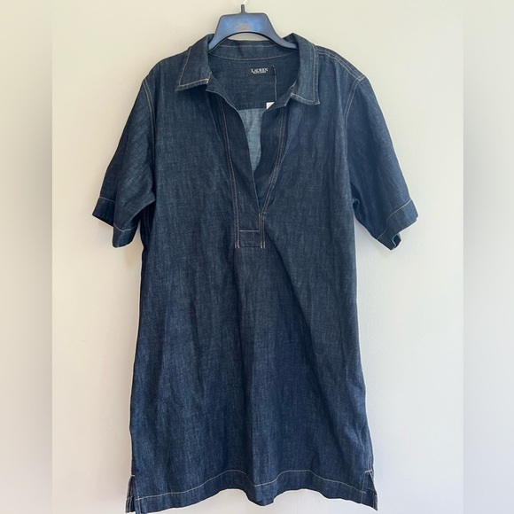 Ralph Lauren Black Label Dresses & Skirts - NWT Lauren Ralph Lauren Black Label Denim Shift Shirt Dress in Indigo Blue, XXL